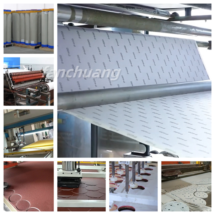 production of Hook and Loop Sanding Discs production of Hook and Loop Sanding Discs